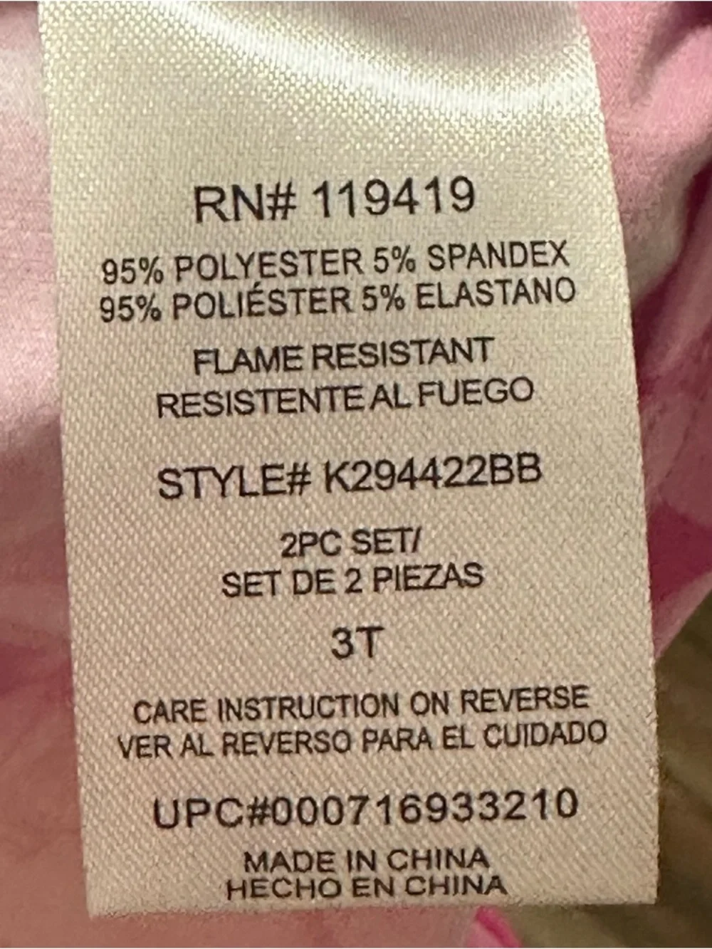 Barbie toddler girl 3T pink pajama set 2-piece shorts and shirt NWT